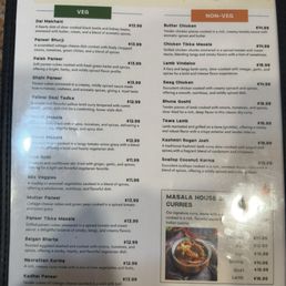 Menu for Entree