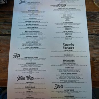 The Rust & Gold - Food Menu - Sports Bars Near Me - Huntington, New York