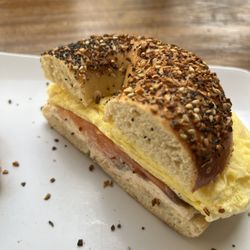 Beagle Bagel Cafe - LEO locks eggs, and onions