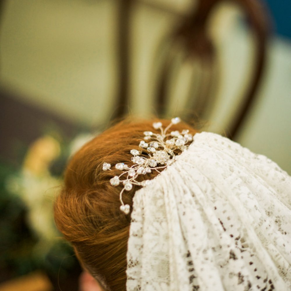 Basia Custom Headdresses - Beautiful headpiece to add some dazzle to my veil! Basia suggested adding something to my veil, and I love it! - Bridal Near Me - New York, New York Basia Custom Headdresses - Beautiful headpiece to add some dazzle to my veil! Basia suggested adding something to my veil, and I love it! - Bridal Near Me - New York, New York