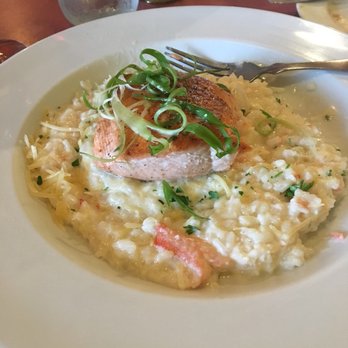 Fresh Catch Cafe - Crab risotto with salmon filet...beyond good! - Seafood Near Me - Homer, Alaska
