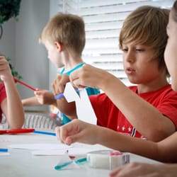 Engineering For Kids of Queens - Apprentice Engineers designing rockets in Aerospace Engineering class and having a great time!