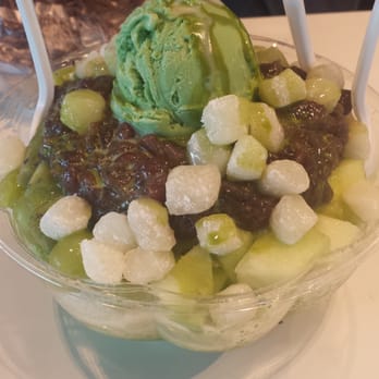 Paris Baguette - The green tea Patbingsoo (shaved ice) - Bakeries Near Me - Queens, New York Paris Baguette - The green tea Patbingsoo (shaved ice) - Bakeries Near Me - Queens, New York