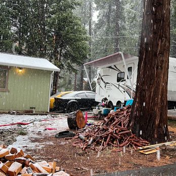 Mountain Roofing Systems - After the new roof - during our first snow. Can't see the color - but it turned out amazing! - Roofing Near Me - Placerville, California