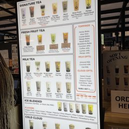 a menu for a variety of drinks a menu for a variety of drinks