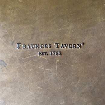 Fraunces Tavern - Cover of the menu - American Near Me - New York, New York Fraunces Tavern - Cover of the menu - American Near Me - New York, New York