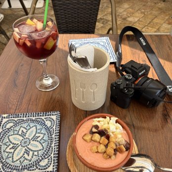 Picasso - Classic Sangria and Cold Spanish Tomato Soup "porra antequerana" - Bars Near Me - Málaga, Massachusetts