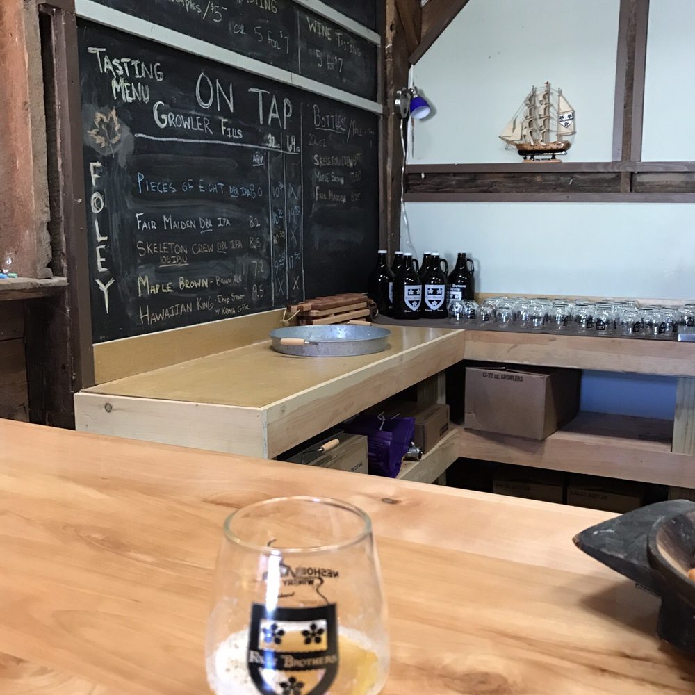 Foley Brothers Brewery - a glass of beer on a table - Breweries Near Me - Brandon, Vermont