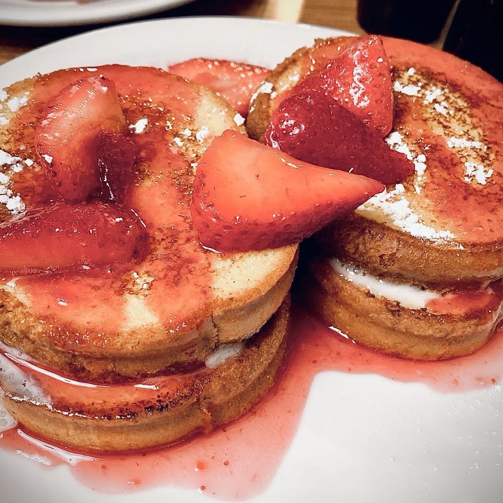 Denny's - Berry Stuffed French Toast Slam® (sans the cream cheese stuffing) - American Near Me - Reno, Nevada Denny's - Berry Stuffed French Toast Slam® (sans the cream cheese stuffing) - American Near Me - Reno, Nevada