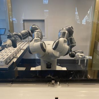 Burger Bots - The final Burger Bot station, where the box is closed, and the fries are added. - Burgers Near Me - Los Gatos, California Burger Bots - The final Burger Bot station, where the box is closed, and the fries are added. - Burgers Near Me - Los Gatos, California