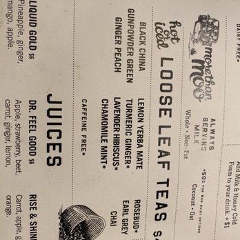 Milk & Honey - Juices and teas menu - Cafes Near Me - Chattanooga, Tennessee