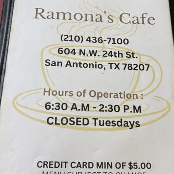 Ramona's Cafe - Mexican Near Me - San Antonio, Texas