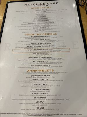 Menu photo 1 Reveille Coffeehouse Cafe Marietta, GA Menu photo 1 Reveille Coffeehouse Cafe Marietta, GA