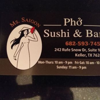 Ms Saigon Pho & Grill - Info - Vietnamese Near Me - Keller, Texas