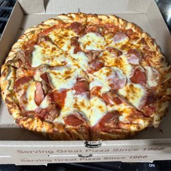 Yellow Mushroom Pizza - Double crust meat lovers