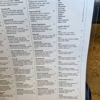 Fúdo - Dinner menu (3 of 3). Sushi rolls (continued), traditional rolls, hand rolls, and vegetarian rolls. - Asian Fusion Near Me - Chamblee, Georgia Fúdo - Dinner menu (3 of 3). Sushi rolls (continued), traditional rolls, hand rolls, and vegetarian rolls. - Asian Fusion Near Me - Chamblee, Georgia