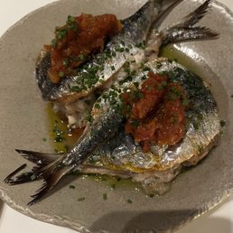 Grilled sardines