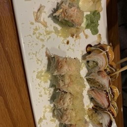 Rolls my friend ordered...lots of crab in them Rolls my friend ordered...lots of crab in them
