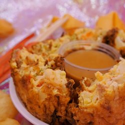 Seasons of China Restaurant - 44. Roast Pork Egg Foo Young (w. Rice)..... $8.25