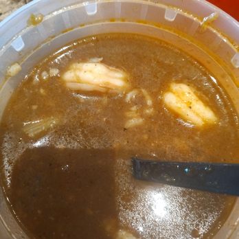 Lotus Seafood - The gumbo with rice and cerery no sausages even in the replacement serving - Seafood Near Me - Stafford, Texas Lotus Seafood - The gumbo with rice and cerery no sausages even in the replacement serving - Seafood Near Me - Stafford, Texas
