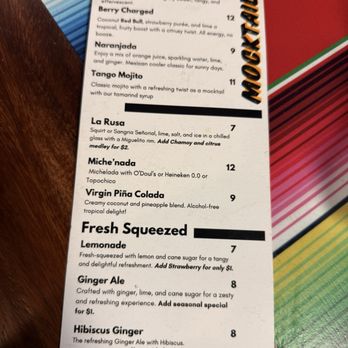 La Jali - Drink menu - Mexican Near Me - Taylor, Michigan