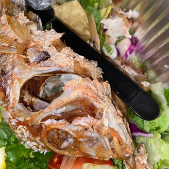 La Costa Mariscos - Red snapper, it looks good but it was hard as a rock or overcooked. Very chewy. - Mexican Near Me - Bakersfield, California