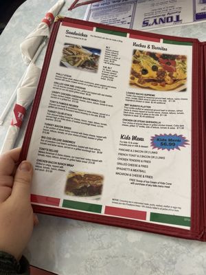 Menu photo 4 Tony's Restaurant-Shields Saginaw, MI Menu photo 4 Tony's Restaurant-Shields Saginaw, MI