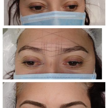 Micro Beauty Mark - Virgin brows, mapping and final results of microblading - Permanent Makeup Near Me - Garden Grove, California