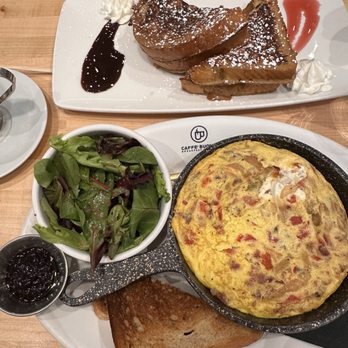 Caffé Buondí - French toast to share, scramble with greens and toast - Breakfast & Brunch Near Me - Carmel, Indiana Caffé Buondí - French toast to share, scramble with greens and toast - Breakfast & Brunch Near Me - Carmel, Indiana