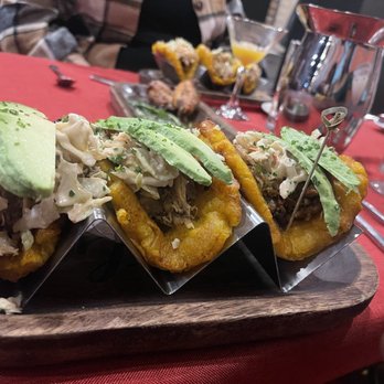 Orchid7 Fusion Bar & Grill - Plantain tacos (pulled pork) - Caribbean Near Me - Dedham, Massachusetts Orchid7 Fusion Bar & Grill - Plantain tacos (pulled pork) - Caribbean Near Me - Dedham, Massachusetts