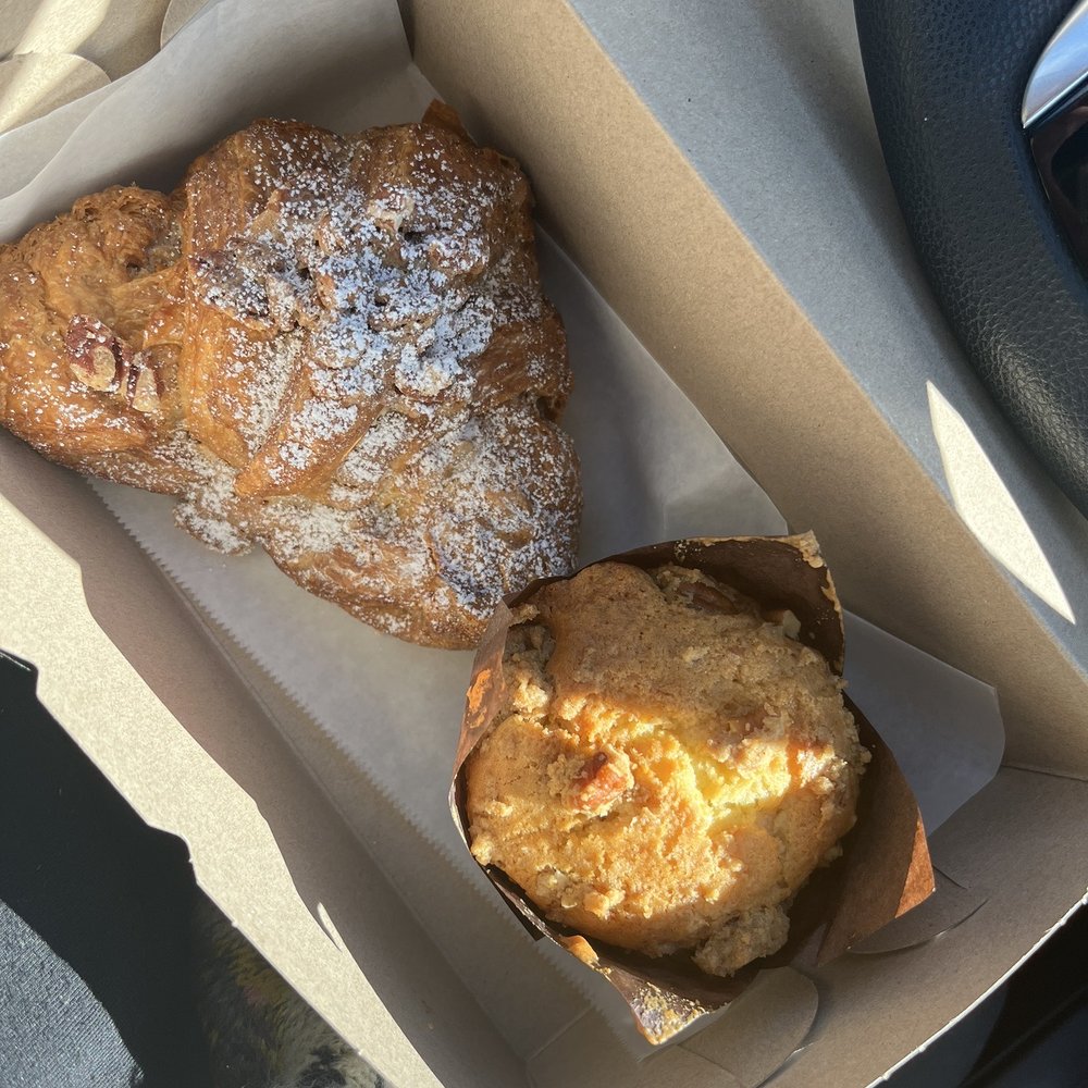 Wildflour Pastry - Pecan croissant and cinnamon pecan muffin - Desserts Near Me - Charleston, South Carolina Wildflour Pastry - Pecan croissant and cinnamon pecan muffin - Desserts Near Me - Charleston, South Carolina