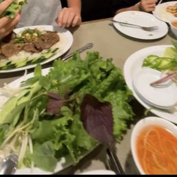 Steak  and Rice Shrimp and rice Egg rolls Spring Rolls and Phô