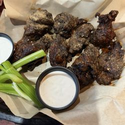 Coyote's Sports Cafe - Twice fried buffalo wings.