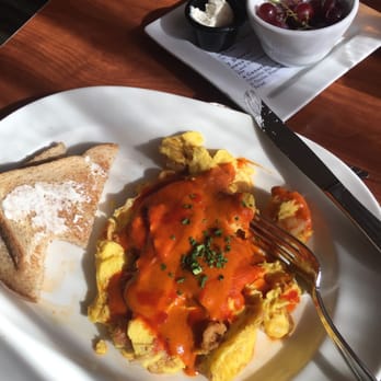 Blue's Egg + Bakery - Seafood scramble! YUM - Breakfast & Brunch Near Me - Milwaukee, Wisconsin