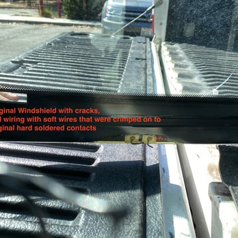 A Auto Glass - Original glass, with contacts not hidden by black adhesives. - Auto Glass Services Near Me - Palo Alto, California A Auto Glass - Original glass, with contacts not hidden by black adhesives. - Auto Glass Services Near Me - Palo Alto, California