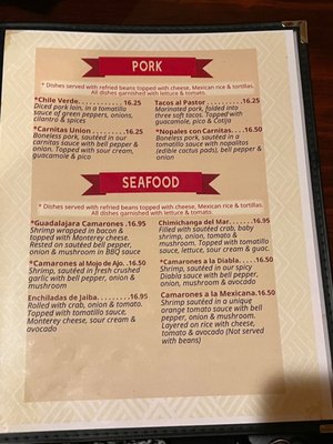 Menu photo 1 Guadalajara Mexican Restaurant Red Bluff, CA