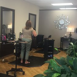 Studio 21 Hair & Nail Salon - Cindy- my hairstylist hard at work