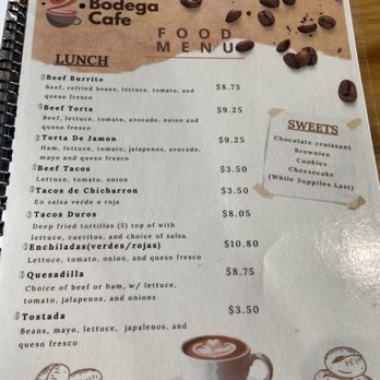 La Bodega Cafe - Menu - Coffee & Tea Near Me - Posen, Illinois