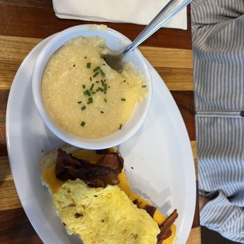 Treylor Park - Biscuit sandwich with Cheesy Grits - Diners Near Me - Savannah, Georgia Treylor Park - Biscuit sandwich with Cheesy Grits - Diners Near Me - Savannah, Georgia