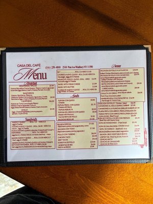 Menu photo 1 Casa Del Café Westbury, NY