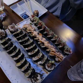 Geisha Sushi Bar - Cali Roll x2 , Shrimp Tempura Roll & Aloha Roll - Sushi Bars Near Me - Columbia, Missouri