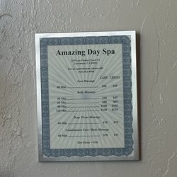 Amazing Day Spa - Where does the menu say $70 per person for couple massage?