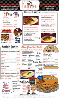 Menu photo 5 Kenmore Diner Worcester, MA