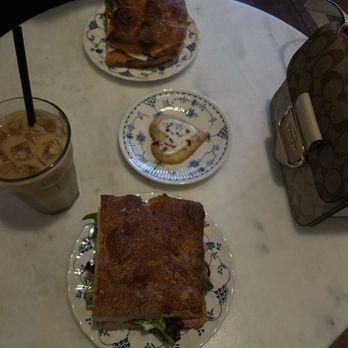 Keeper Coffee - Focaccia Sandwich with coffee and rose crumb. - Coffee & Tea Near Me - Portland, Oregon Keeper Coffee - Focaccia Sandwich with coffee and rose crumb. - Coffee & Tea Near Me - Portland, Oregon