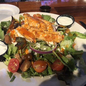 The Old Bag of Nails Pub - Pub house salad with grilled Buffalo chicken - Wine Bars Near Me - Centerville, Ohio The Old Bag of Nails Pub - Pub house salad with grilled Buffalo chicken - Wine Bars Near Me - Centerville, Ohio