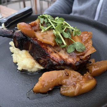Sanderlings - Pork chop with roasted corn mash - Seafood Near Me - Aptos, California