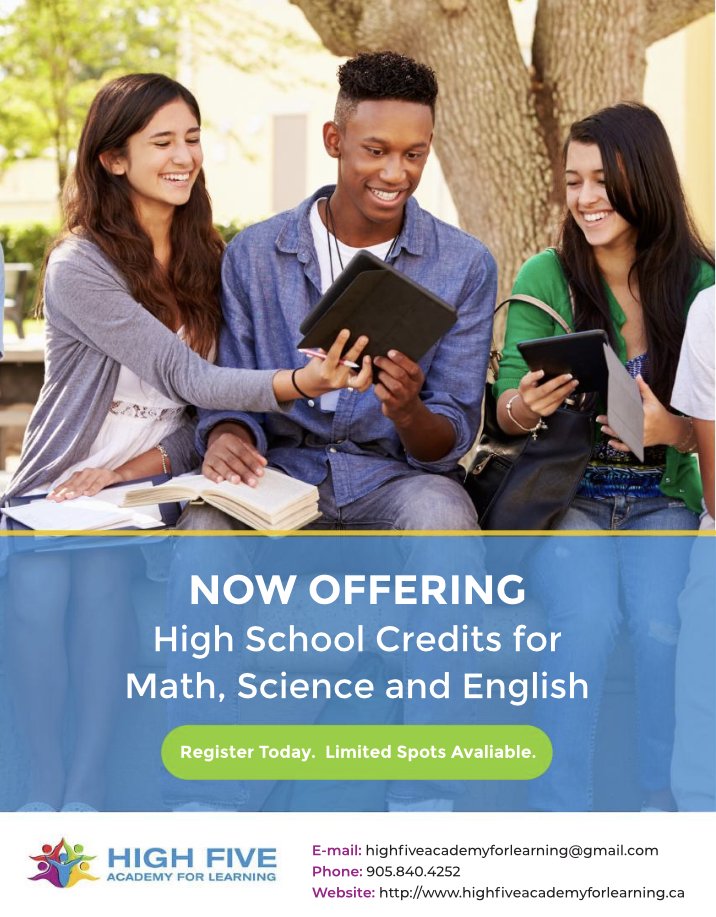 HIGH FIVE ACADEMY FOR LEARNING Request Information 611 Wanless Road