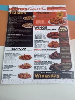 Menu photo 1 Hooters Pensacola Beach, FL