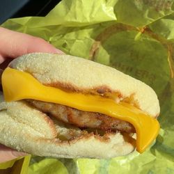 Sausage and cheese McMuffin
