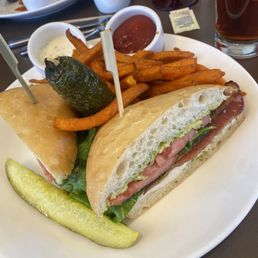 Grilled Chicken Sandwich with sweet potato fries Grilled Chicken Sandwich with sweet potato fries